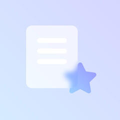 wish list morphism trendy style icon. wish list color vector icon with blur, transparent glass and purple gradient. for web and ui design, mobile apps