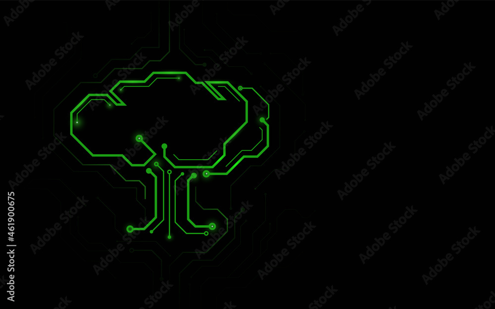 Aufkleber tech tree electrical circuit digital technology background. vector illustration