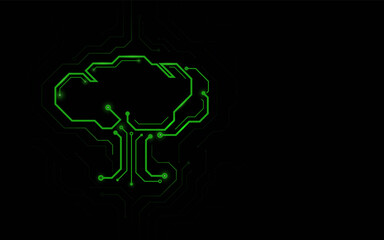 Tech tree electrical circuit digital technology background. Vector illustration