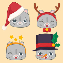 cute cat costume christmas set