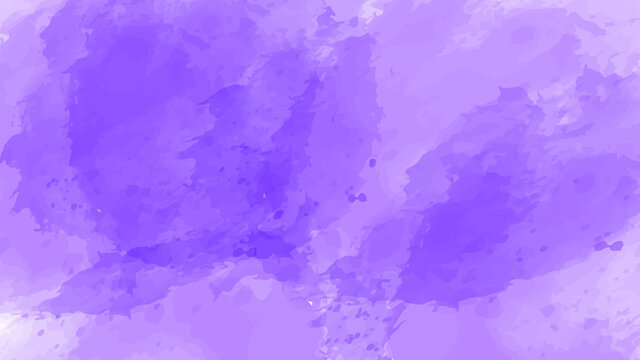 Abstract watercolor background banner, violet color vector texture background. 