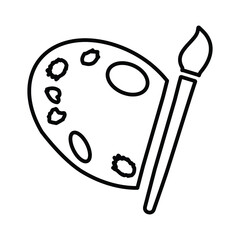 Drawing, brush, art, creative outline icon. Line vector design.