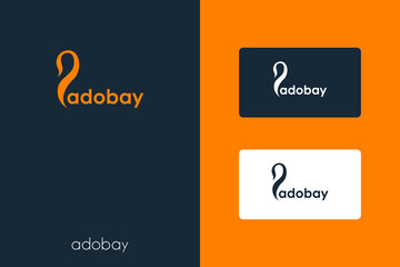Adobay flat logo design. Vector illustration