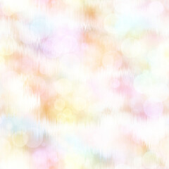 Seamless pale pastel tie dye bokeh texture. Soft tone on tone summer repeat background with washed out sun bleached ink dyed effect. 