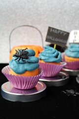 Halloween pastry: cupcakes with decoration of 