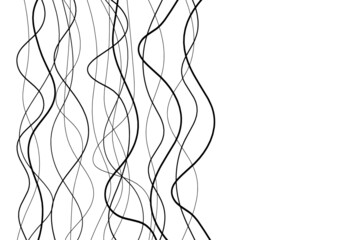 Abstract continuous vertical lines drawing on white as  continuous lines drawing on white background. Vector