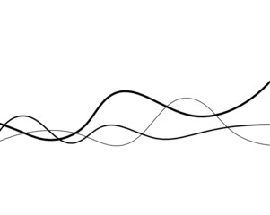 Abstract continuous lines drawing on white as background. Vector