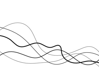 Abstract continuous lines drawing on white as background. Vector