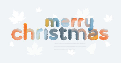 Christmas text design with fur line.