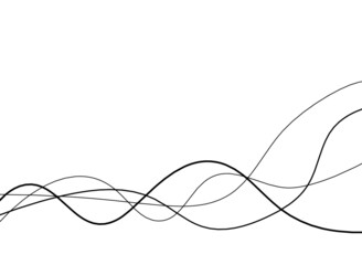 Abstract continuous lines drawing on white as background. Vector