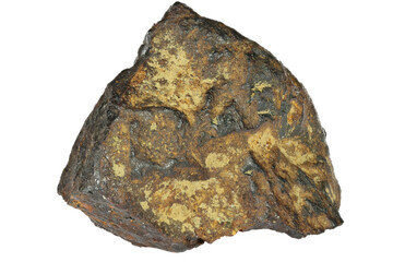fragment of the Muonionalusta meteorite isolated on white background