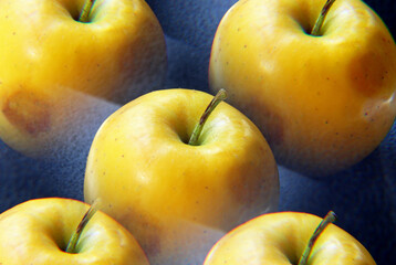 close-up of organic and fresh apple