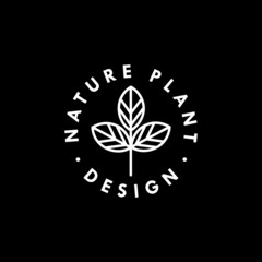 Nature plant logo design template concept