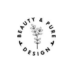 Beauty and pure logo design template