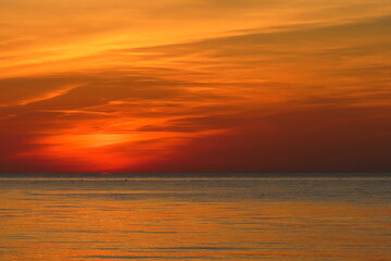 sunset over the sea