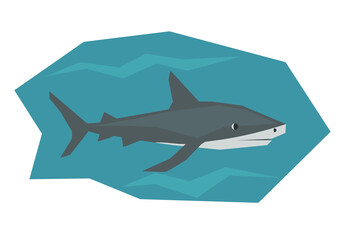 Fototapeta premium under water shark clip art