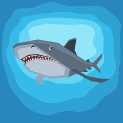 Killer shark illustration