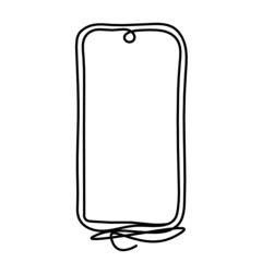 Abstract mobile as line drawing on white background. Vector