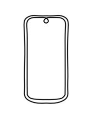 Abstract mobile as line drawing on white background. Vector