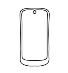 Abstract mobile as line drawing on white background. Vector