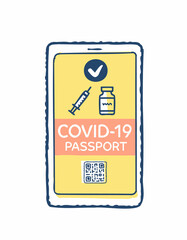 ワクチンパスポートイメージ　スマートフォン