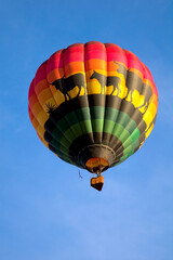 Naklejka premium Colorful Hotair Balloon in Flight