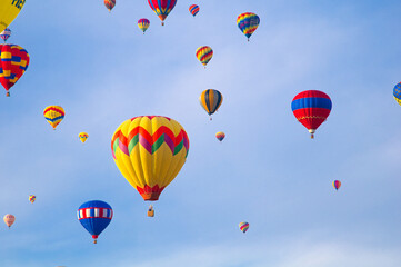 Colorful Hotair Balloon in Flight