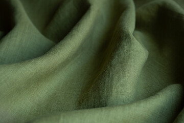 Green linen pattern texture background