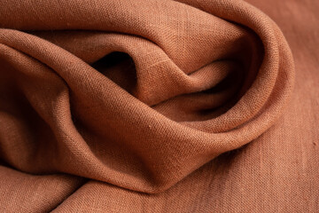 Natural linen fabric texture