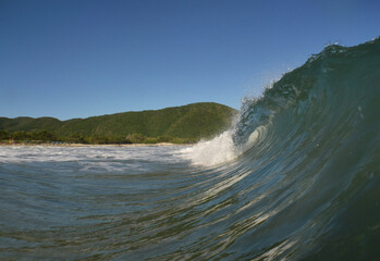 OCEAN WAVES , CARIBBEAN SEA , VENEZUELA