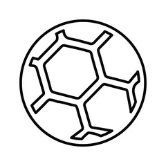 Obraz premium Football, sport, game, ball outline icon. Line art design.