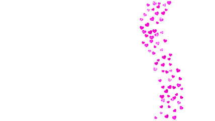 Valentine background with pink glitter hearts. February 14th day.