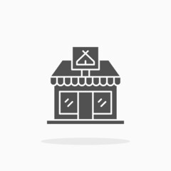 Camping Shop icon. Glyph or Solid style. Vector illustration. Enjoy this icon for your project.