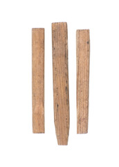 wooden dowel isolated on white background