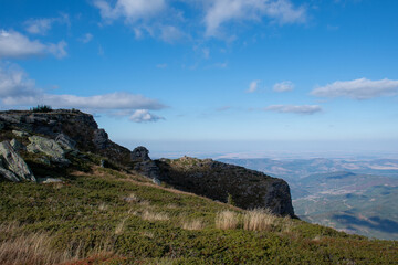 landscape with blue sky