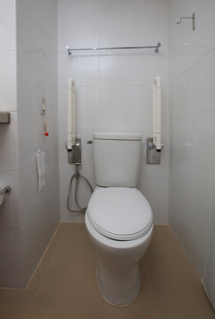 Public Disabled Toilet For Disabled People Or Elderly