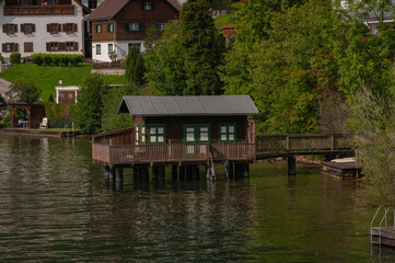 Obraz premium Fischerhütte am Traunsee