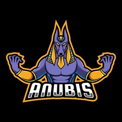 Anubis gaming mascot logo illusration
