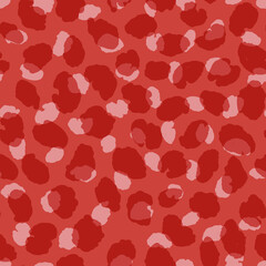 Abstract modern leopard seamless pattern. Animals trendy background. Red decorative vector stock illustration for print, card, postcard, fabric, textile. Modern ornament of stylized skin