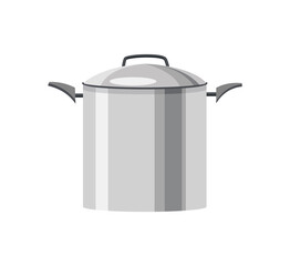 Cooking pan colorful  illustration. Isolated icon of saucepan for soup, cookware for cooking. Utensils symbol design for cooking food processing