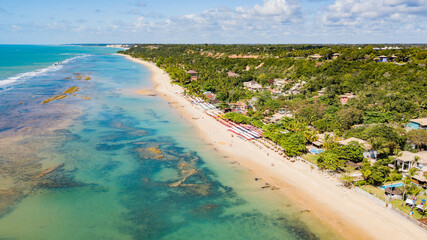 Arraial D'ajuda - Aerial view of Mucugê beach - Beach in Arraial D'ajuda, Porto Seguro, Bahia