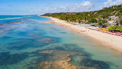 Arraial D'ajuda - Aerial view of Mucugê beach - Beach in Arraial D'ajuda, Porto Seguro, Bahia