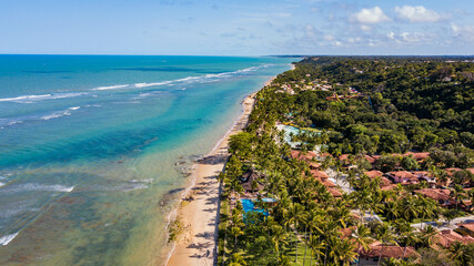 Arraial D'ajuda - Aerial view of Pescadores beach - Beach in Arraial D'ajuda, Porto Seguro, Bahia