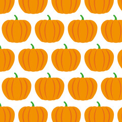 Cute pumpkin pattern on a white background