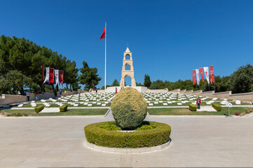 Canakkale, Turkey, September 26, 2021: This martyrdom was built in the memory of 57th Regiment giving thousands of martyrs and injured in the Canakkale Wars.