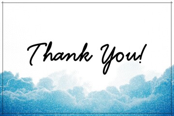 Thank You Card. Hand Written Lettering with retro background, celebrating,Wedding Invitation, Thank You Message,