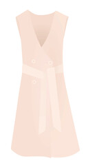 Pink elegant evening dress, vector