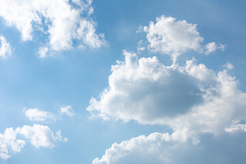 Awsome sky with clouds in a summer's sunny day