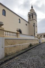 La Orotava San Juan Church at plaza San Juan - largest single nave temple (Latin cross with two...