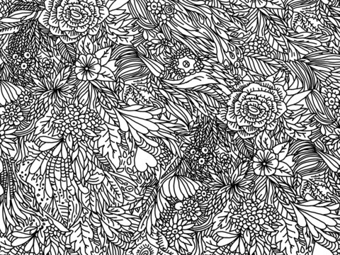 Flower Illustrations B&W Series 4